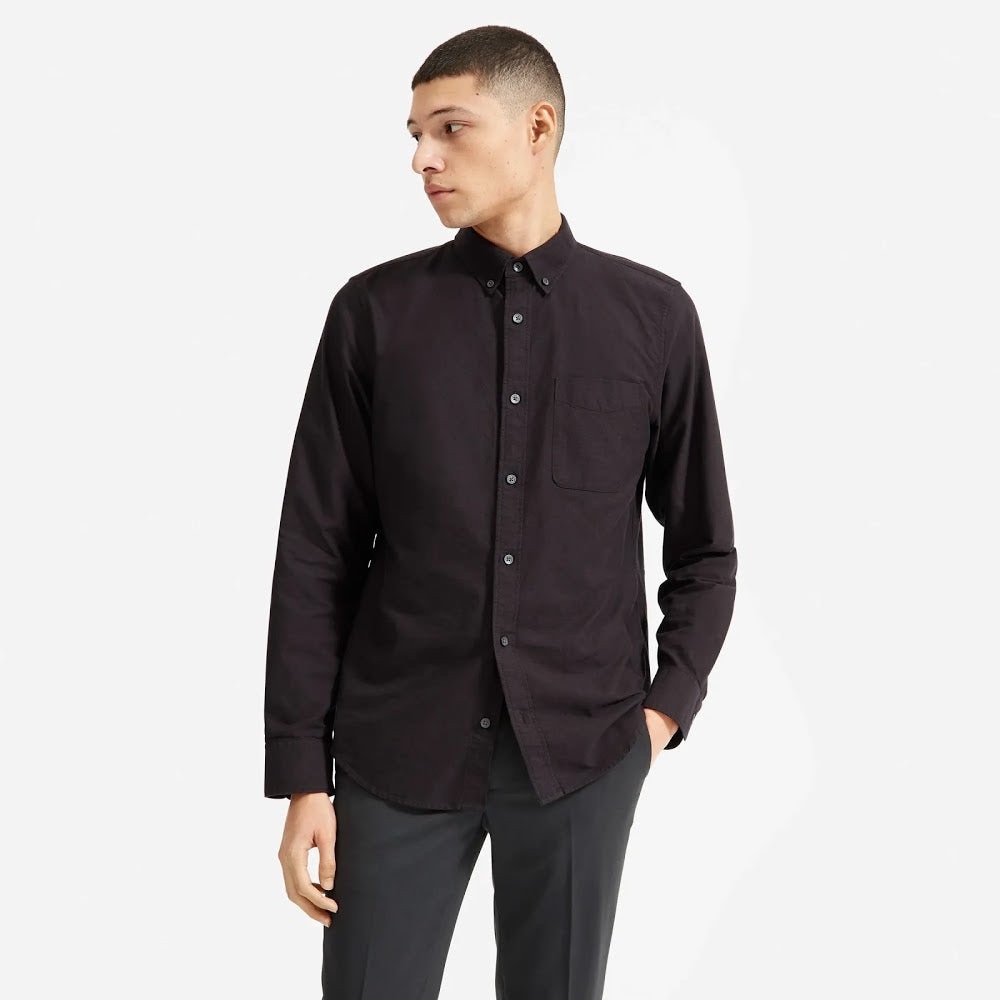 Everlane Men's - Slim Oxford Shirt in Black, Small